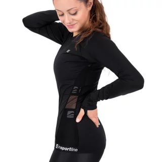 Koszulka damska fitness z długim rękawem longsleeve inSPORTline T-Long - Czarny