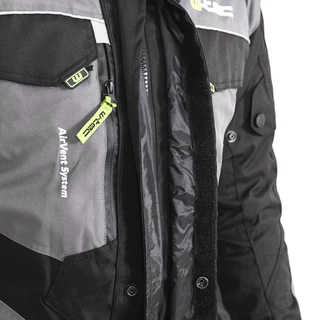 Férfi motoros kabát W-TEC Burdys Evo - fekete-szürke-zöld