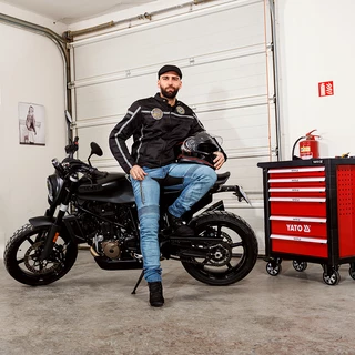 Men’s Motorcycle Jacket W-TEC Bellvitage Black - Black
