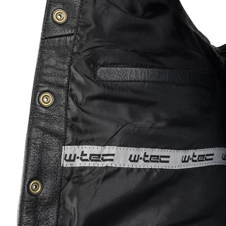 Leather Motorcycle Vest W-TEC Rockridge - Black