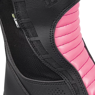 Dámske kožené moto topánky W-TEC Beckie - čierno-ružová