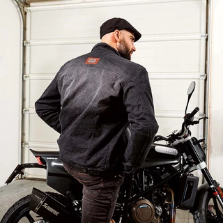 Pánska jeansová letná moto bunda W-TEC Lenny - čierna