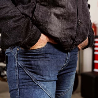 Мъжки мото дънки W-TEC Oliver - черен