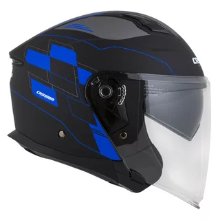 Cassida Jet Tech RoxoR Motorradhelm schwarz matt/blau/grau/weiß