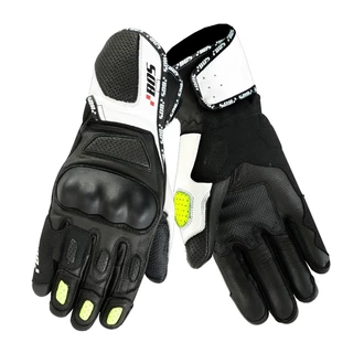 Motorcycle Gloves BOS LP1 - Black-White-Fluo
