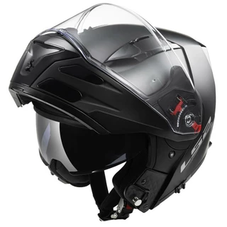 LS2 Metro Solid Matt Black Klapphelm - mattschwarz