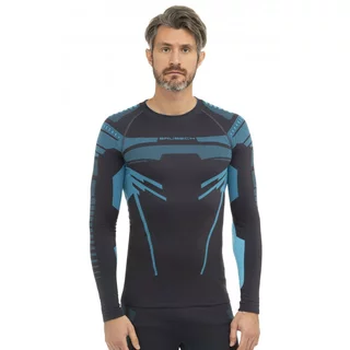 Men’s Long-Sleeved Activewear T-Shirt Bruback Dry - Graphite/Blue