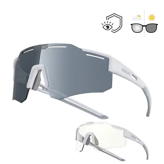 Sportowe okulary przeciwsłoneczne Altalist Legacy 3 - turkusowo-czarny z fioletowymi soczewkami - biały z czarnymi okularami