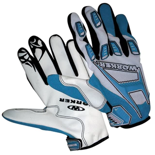 Motokrosové rukavice WORKER MT787 - modrá