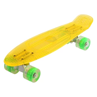 Pennyboard Maronad Retro Transparent W/ Light Up Wheels - Yellow