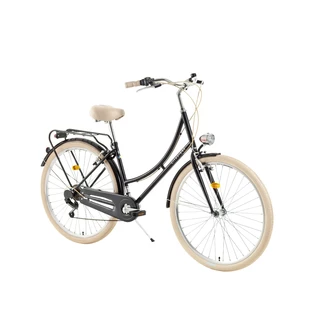 Városi kerékpár DHS Citadinne 2634 26" 2018-es modell - fekete