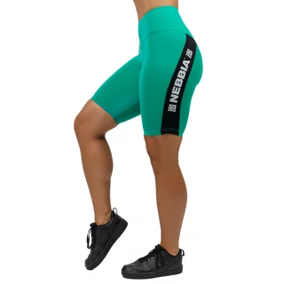 High-Waisted Workout Shorts Nebbia ICONIC 238 - Black - Green