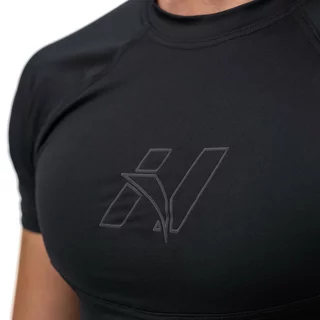 Męska koszulka kompresyjna T-shirt Nebbia ENDURANCE 346 - Czarny