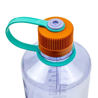Outdoorová fľaša NALGENE Narrow Mouth Sustain 1l - Clear w/Green Cap
