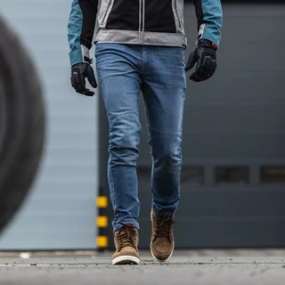 Pánske moto nohavice Oxford Original Approved Jeans CE Slim Fit svetlo modrá