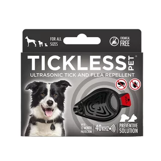 Ultrahangos bolha- és kullancsriasztó Tickless Pet állatoknak - fekete - fekete