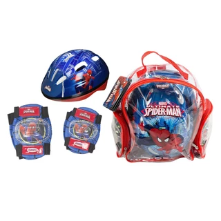 Ochraniacze i kask zestaw dla dzieci Spiderman z torbą