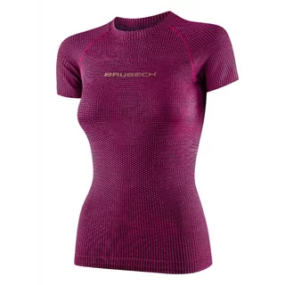 Women’s Short-Sleeved T-Shirt Brubeck 3D Run PRO - Fuchsia