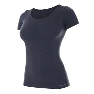 Women’s Short-Sleeved T-Shirt Brubeck Wool Comfort - Black