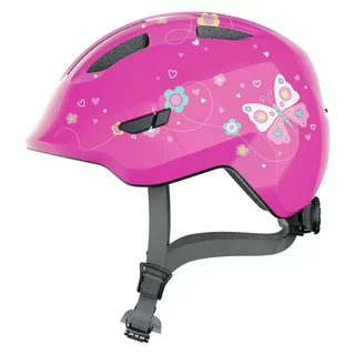 Detská cyklo prilba Abus Smiley 3.0 - Grey Horse - Pink Butterfly