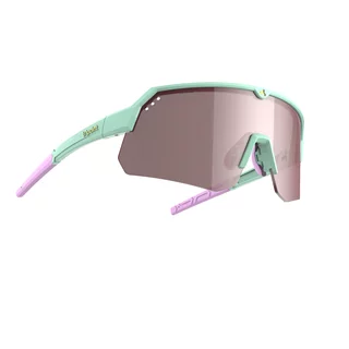 Sports Sunglasses Tripoint Trerikesröset - Shiny Transparent Brown Gradient Brown Cat.2 - Turquoise Smoke /w Pink Multi Cat.3
