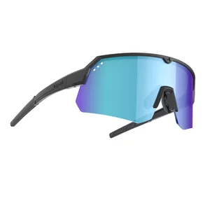 Sports Sunglasses Tripoint Trerikesröset - Shiny Transparent Brown Gradient Brown Cat.2 - Matt Black Smoke /w Blue Multi Cat.3