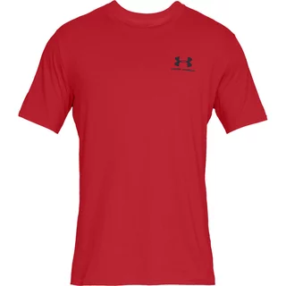Men’s T-Shirt Under Armour Sportstyle Left Chest SS - Red/Black