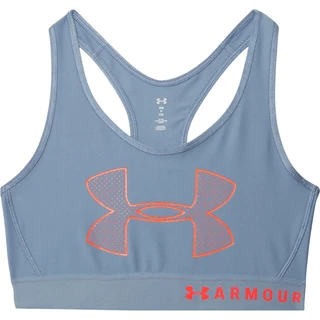 Dámska športová podprsenka Under Armour Armour Mid Graphic - Washed Blue / After Burn / After Burn