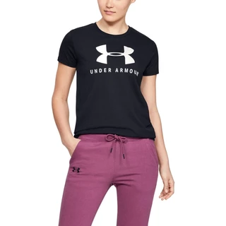 Women’s T-Shirt Under Armour Graphic Sportstyle Classic Crew - Rush Red - Black
