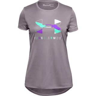 Girls’ T-Shirt Under Armour Tech Graphic Big Logo SS - Slate Purple