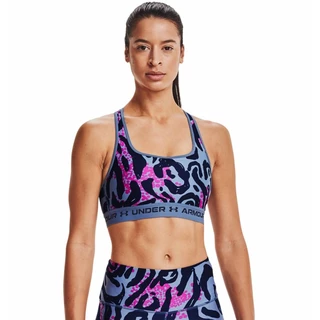 Sports Bra Under Armour Crossback Mid Print - Mineral Blue - Mineral Blue