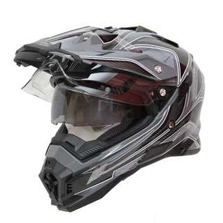 Motokrosová helma Cyber UX 33 - bílo-červená - černo-šedá