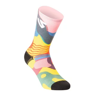 Ponožky Undershield Funky Camo růžová/modrá/žlutá
