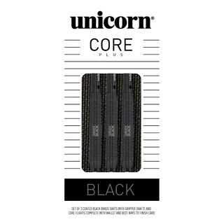 Lotki do darta Unicorn Core Plus Black Brass Soft S2 3 szt.