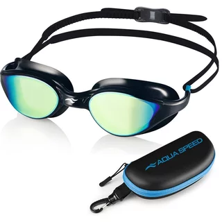 Schwimmbrille Aqua Speed Vortex Mirror - Black/Blue/Rainbow Mirror