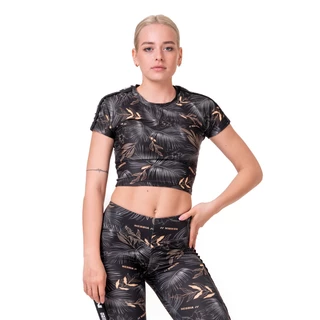 Dámský crop top Nebbia Active 568 - Volcanic Black