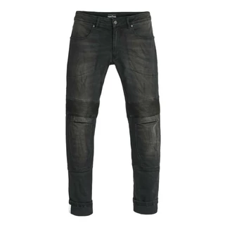 Męskie jeansy na motocykl PANDO MOTO Karl Devil 2 - Czarny - Czarny