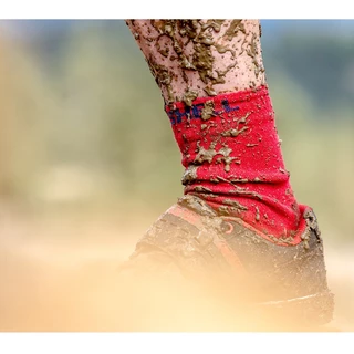 Nepromokavé ponožky DexShell Hytherm PRO - Tangelo Red Stripe