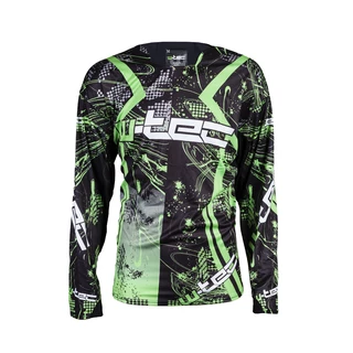 Moto Jersey W-TEC Buddyshow - Black-Orange - Black-Green