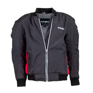 Men’s Softshell Moto Jacket W-TEC Langon - Black-Grey