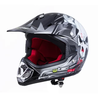 Młodzieżowy kask motocyklowy W-TEC V310 enduro - Czarna czaszka