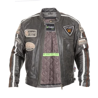 Men's Leather Motorcycle Jacket W-TEC Antique Cracker - 6XL