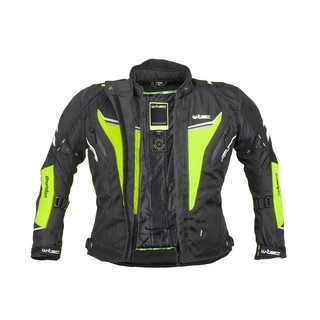 Női motoros kabát W-TEC Brandon Lady - fekete-fluor sárga