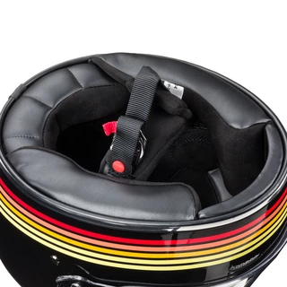 Kask motocyklowy pełny W-TEC Cruder Bismar - czarno-czerwono-żółty
