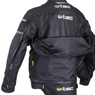 Férfi motoros kabát W-TEC Progair - fekete-fluo