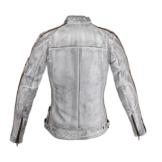 Női bőr motoros kabát W-TEC Sheawen Lady White New - fehér