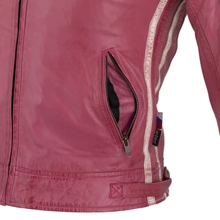 Dámská kožená moto bunda W-TEC Sheawen Lady Pink - růžová, L
