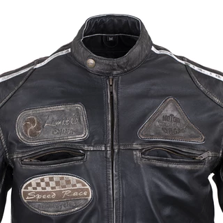 Men’s Leather Motorcycle Jacket W-TEC Sheawen Vintage