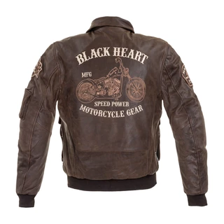 Motoros bőrkabát W-TEC Black Heart Bomber - vintage barna