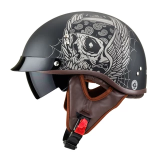 Motorcycle Helmet W-TEC Black Heart Longroad - Wings Skull